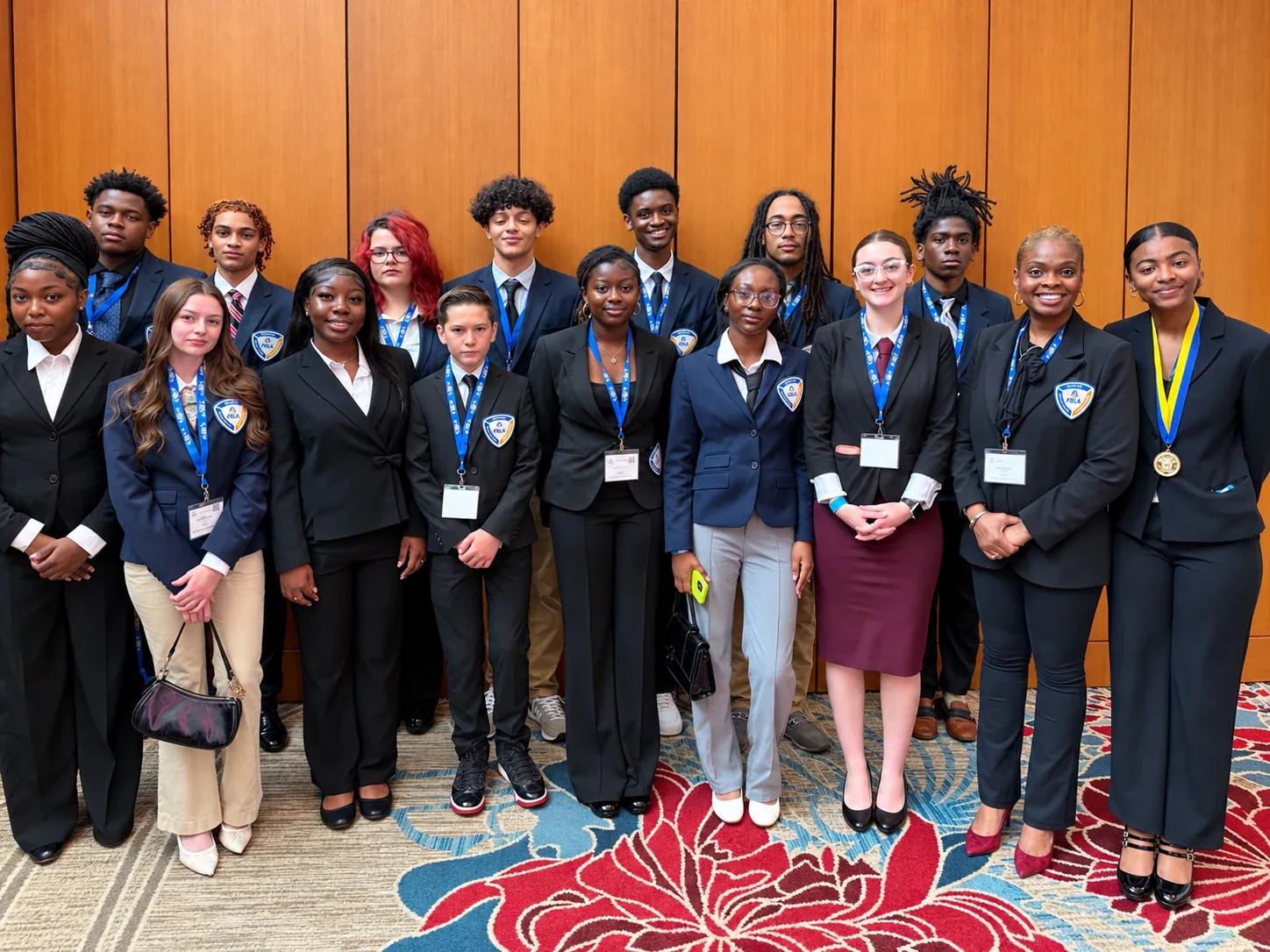 Westside High School FBLA students and their adviser at the 2026 State Leadership Conference